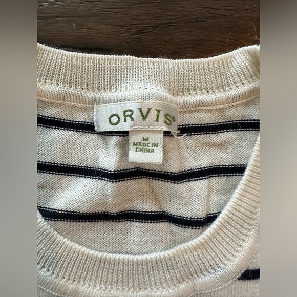 Orvis Lightweight Striped Sweater- size medium - Picture 4 of 4